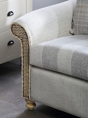 Desser Grey Athena Stripe Samford Conservatory 2Seater Pillow Back Sofa - Image 2 of 6