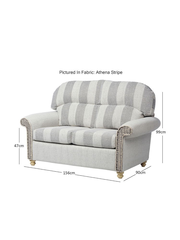 Desser Grey Athena Stripe Samford Conservatory 2Seater Pillow Back Sofa - Image 6 of 6