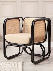 Desser Boucle Plain Iconic Wicker Rattan Chair - Image 1 of 3