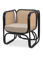 Desser Boucle Plain Iconic Wicker Rattan Chair - Image 3 of 3