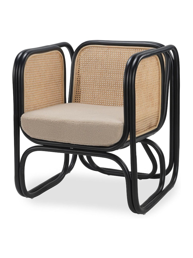 Desser Boucle Plain Iconic Wicker Rattan Chair - Image 3 of 3