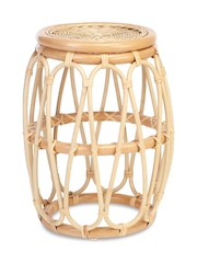 Desser Natural Beijing Wicker Rattan Lamp Table - Image 3 of 4