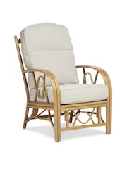 Desser Jasper Beige Cream Bali Light Oak Rattan Indoor Conservatory 2 Seater Suite Sofa - Image 3 of 4