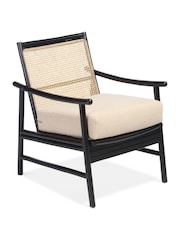 Desser Boucle Plain Black Borneo Wicker Rattan Chair - Image 3 of 5