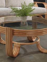 Desser Natural Pretzel Conservatory Glass Top Coffee Table - Image 2 of 3