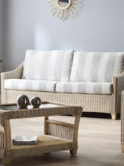 Desser Natural Dijon Rattan Conservatory Glass Top Coffee Table - Image 1 of 3