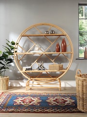 Desser Natural Large Rattan Etagere Bookshelf - Image 1 of 3