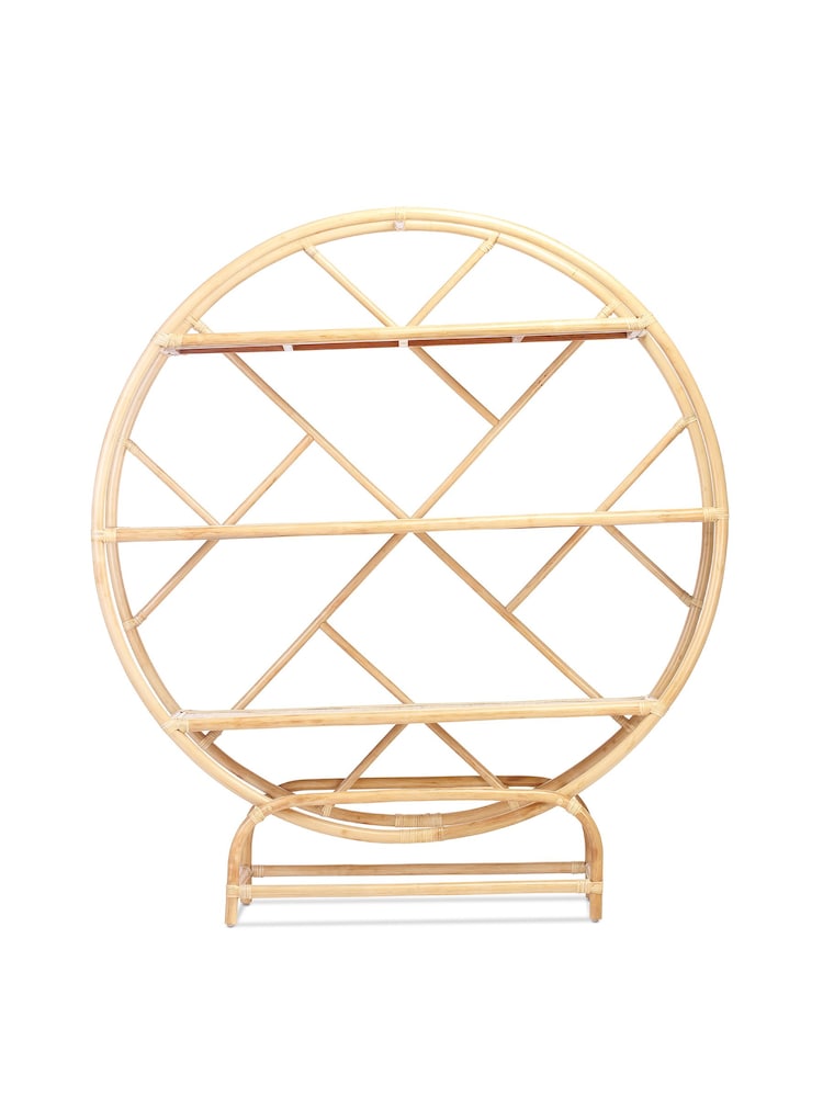 Desser Natural Large Rattan Etagere Bookshelf - Image 3 of 3