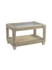Desser Natural Burford Rattan Conservatory Glass Top Coffee Table - Image 3 of 4
