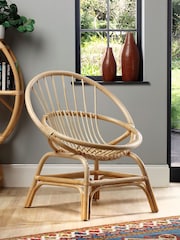 Desser Natural Moon Wicker Rattan Chair - Image 1 of 4