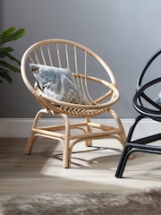Desser Natural Moon Wicker Rattan Chair - Image 2 of 4