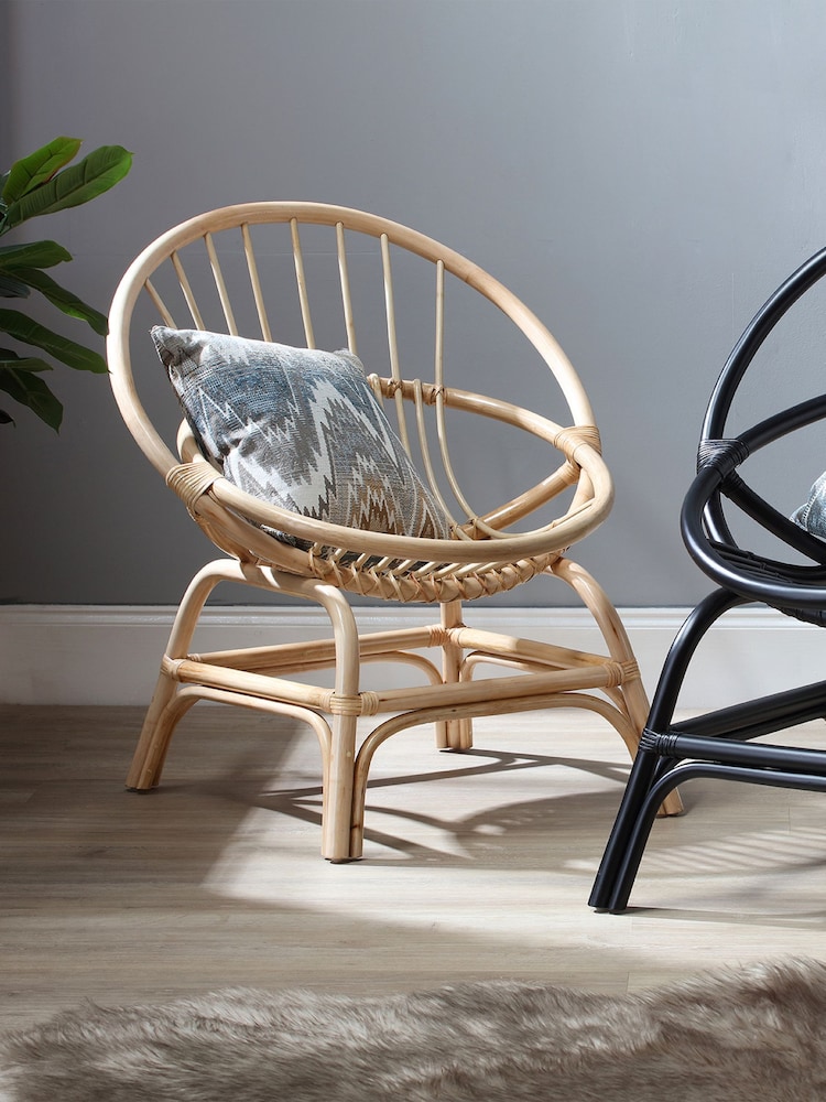 Desser Natural Moon Wicker Rattan Chair - Image 2 of 4