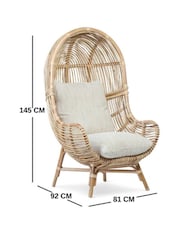 Desser Jasper Beige Loft Wicker Rattan Chair - Image 2 of 2
