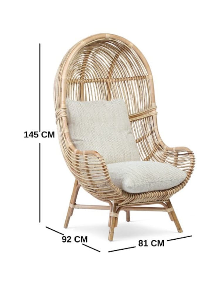 Desser Jasper Beige Loft Wicker Rattan Chair - Image 2 of 2