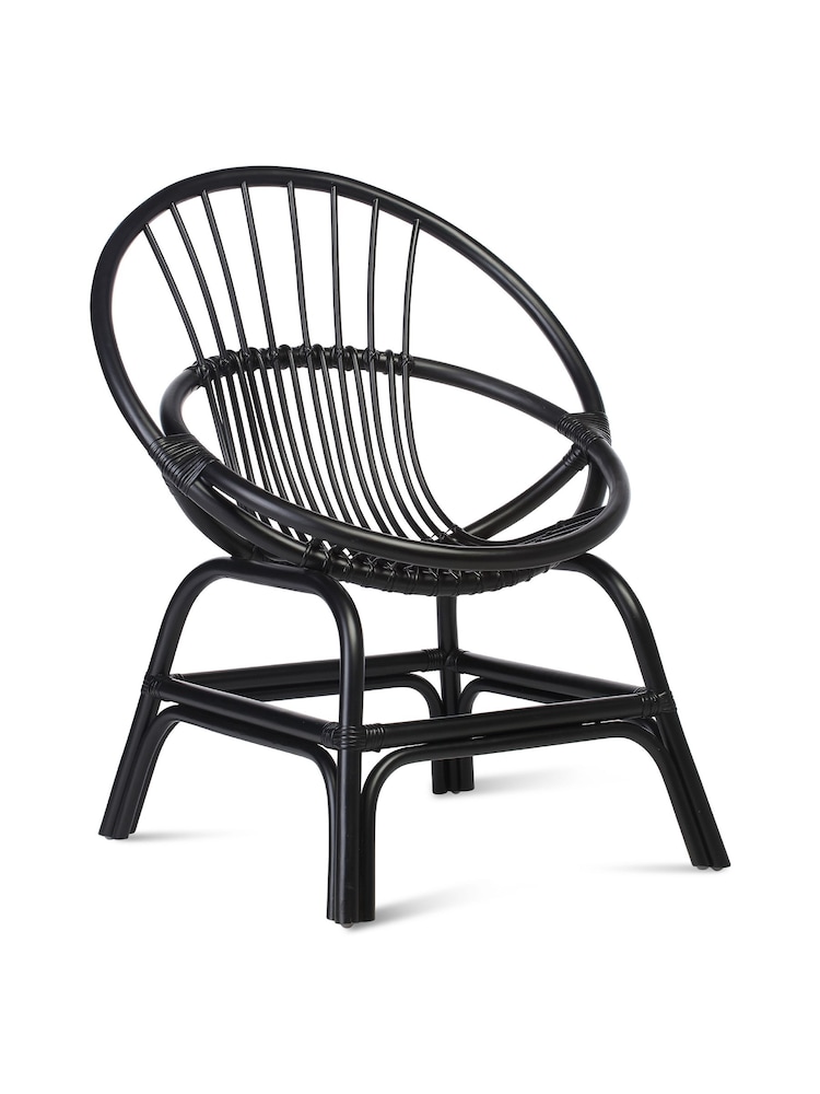 Desser Black Moon Wicker Rattan Chair - Image 2 of 3