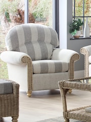 Desser Grey Athena Stripe Samford Conservatory Chair - Image 1 of 4