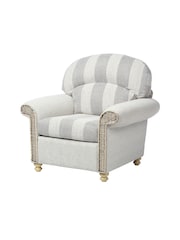 Desser Grey Athena Stripe Samford Conservatory Chair - Image 3 of 4