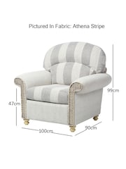 Desser Grey Athena Stripe Samford Conservatory Chair - Image 4 of 4