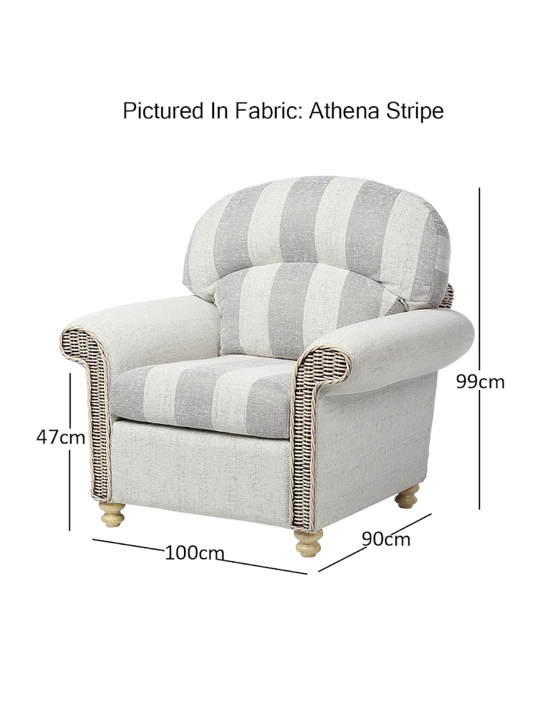 Desser Grey Athena Stripe Samford Conservatory Chair - Image 4 of 4