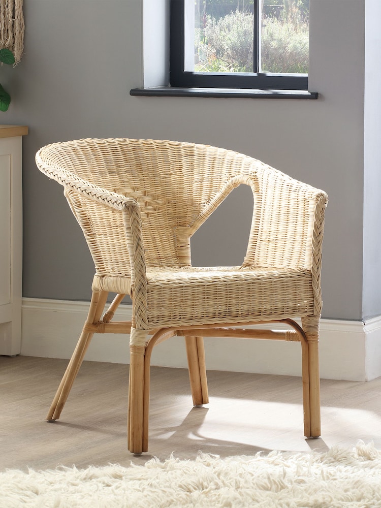 Desser Natural Loom Wicker Rattan Chair - Image 2 of 3