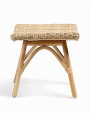 Desser Jubilee Punch Eden Natural Rattan Conservatory Footstool - Image 2 of 4