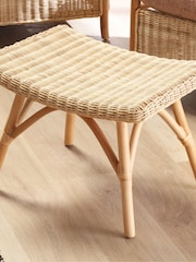 Desser Jubilee Punch Eden Natural Rattan Conservatory Footstool - Image 3 of 4