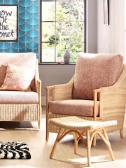 Desser Jubilee Punch Eden Natural Rattan Conservatory Footstool - Image 4 of 4