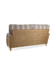 Desser Duke Beige Stripe Sevile Conservatory 3 Seater Wooden Feet Sofa - Image 4 of 4