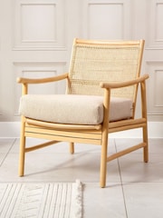 Desser Bouclé Plain Natural Wicker Rattan Borneo Chair - Image 1 of 3