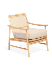 Desser Bouclé Plain Natural Wicker Rattan Borneo Chair - Image 2 of 3