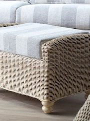 Desser Grey Athena Stripe Samford Conservatory Footstool - Image 3 of 3
