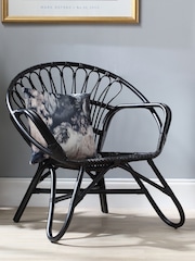 Desser Black Nordic Wicker Rattan Chair - Image 1 of 3