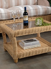 Desser Brown Seville Conservatory Glass Top Coffee Table - Image 1 of 5