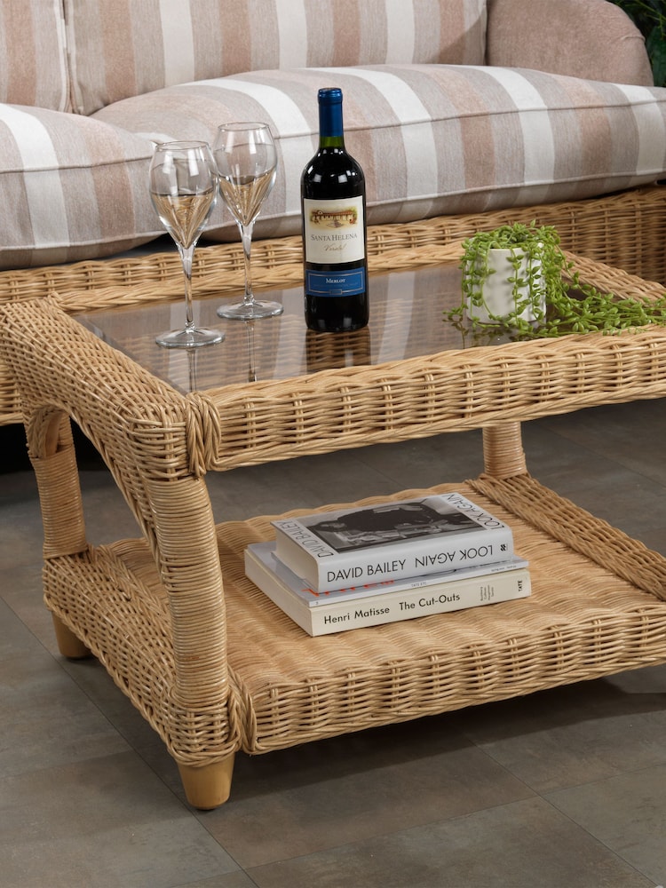 Desser Brown Seville Conservatory Glass Top Coffee Table - Image 1 of 5