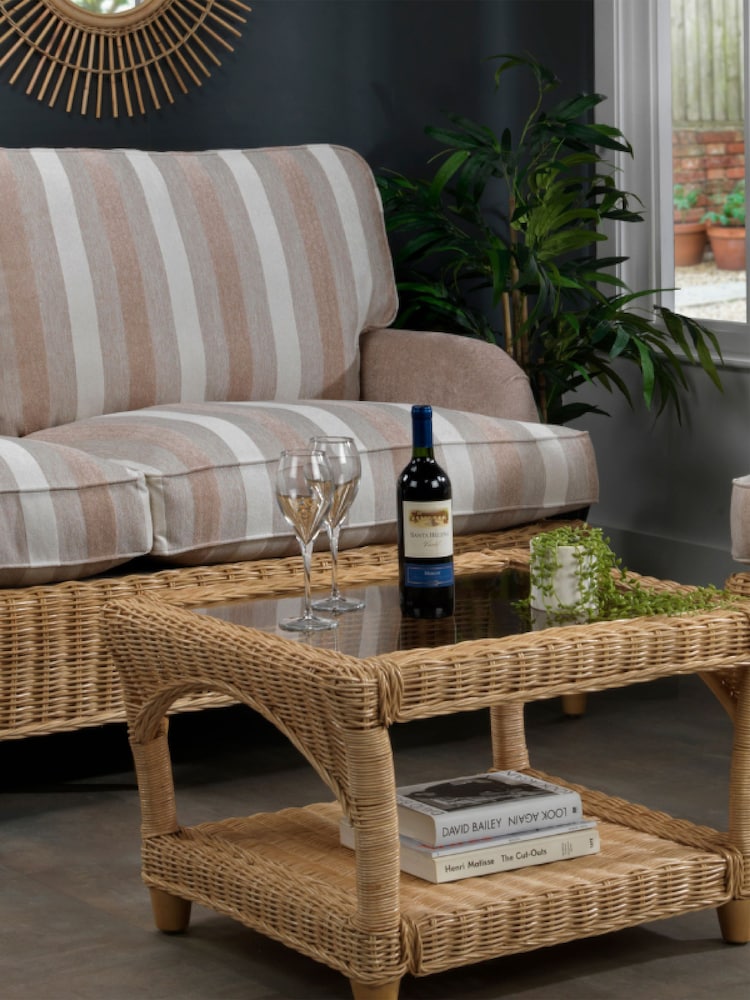 Desser Brown Seville Conservatory Glass Top Coffee Table - Image 2 of 5
