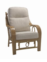 Desser Jasper Beige Cream Madrid Light Oak Rattan Conservatory 2 Seater Suite Sofa - Image 5 of 5