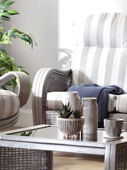Desser Duke Grey Stripe Turin Grey Conservatory Chair - Image 3 of 5