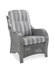 Desser Duke Grey Stripe Turin Grey Conservatory Chair - Image 4 of 5