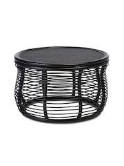 Desser Black Royal Wicker Rattan Coffee Table - Image 2 of 3