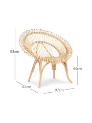 Desser Natural Shanghai Wicker Rattan Chair - Image 4 of 4