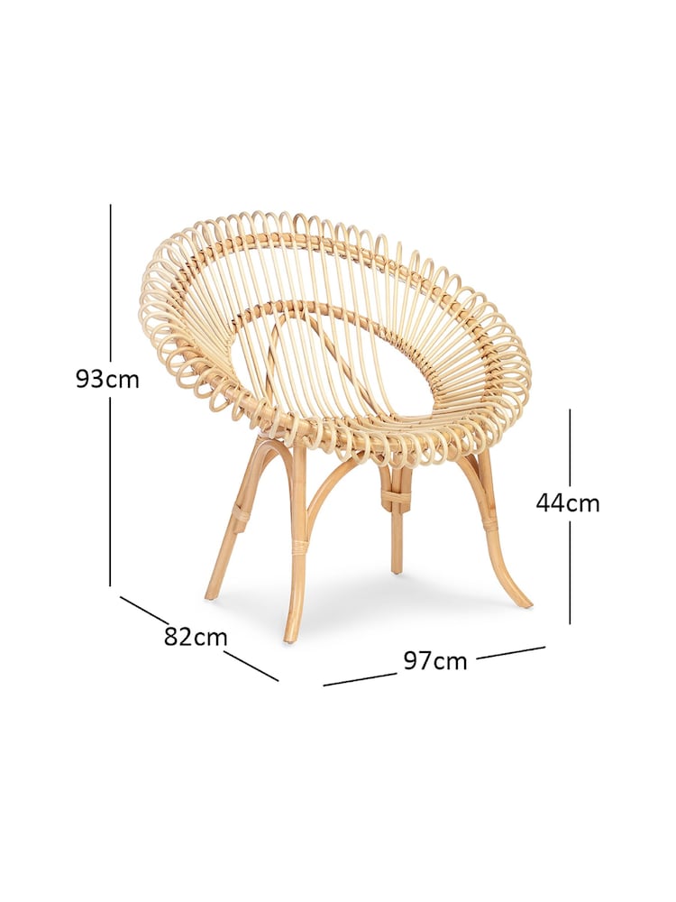 Desser Natural Shanghai Wicker Rattan Chair - Image 4 of 4