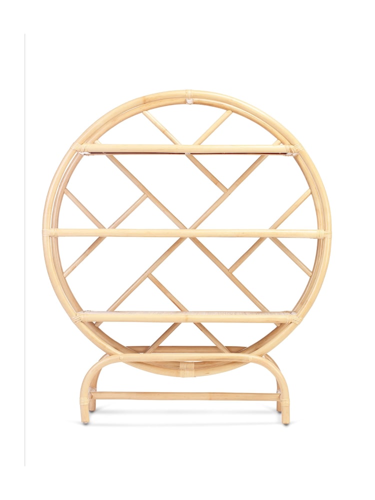 Desser Natural Small Rattan Etagere Bookshelf - Image 2 of 2