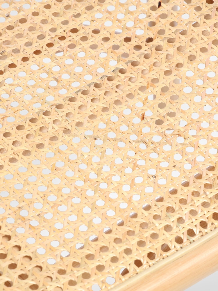 Desser Floral Lily Green Chester Natural Rattan Conservatory Footstool - Image 4 of 4