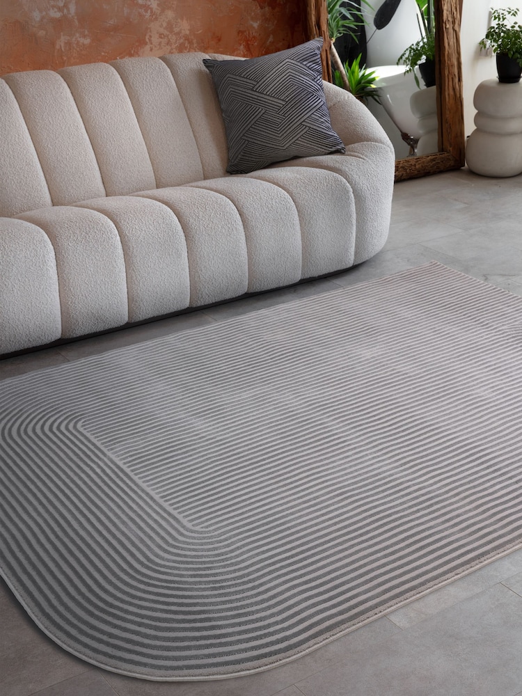 Asiatic Rugs Silver Grey Kuza Shape Rug - Image 1 of 6