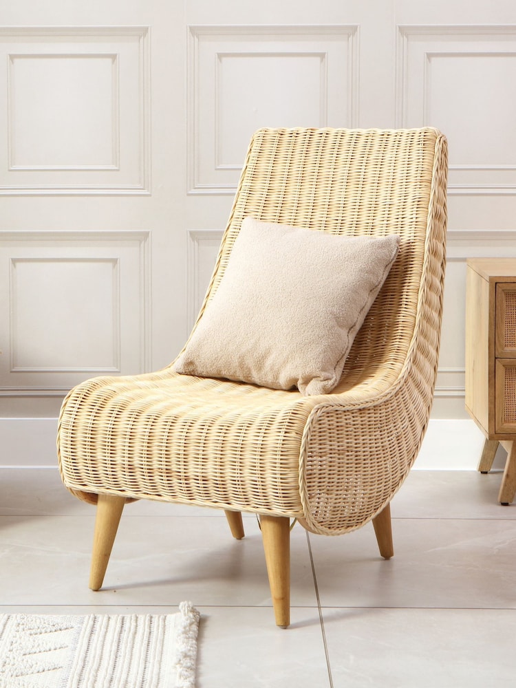 Desser Natural Teardrop Wicker Rattan Chair - Image 1 of 3