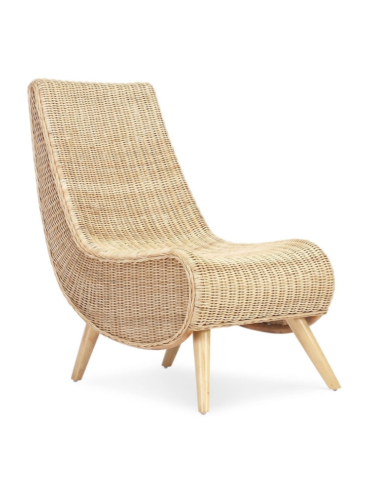 Desser Natural Teardrop Wicker Rattan Chair - Image 2 of 3