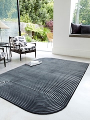 Asiatic Rugs Black Charcoal Kuza Shape Rug - Image 1 of 3