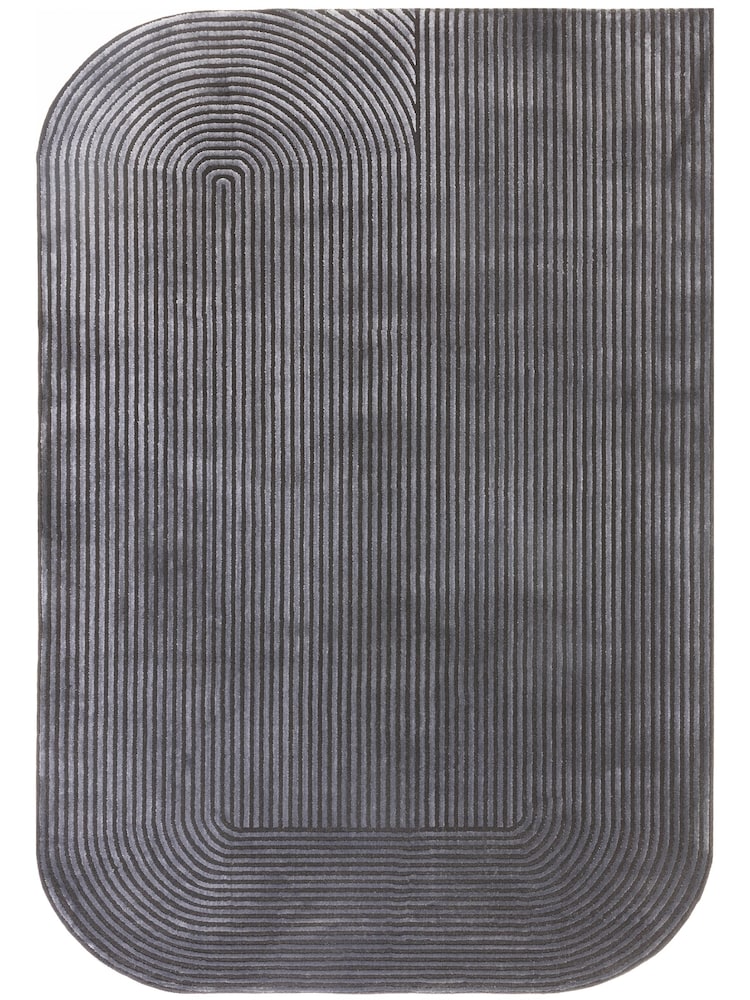 Asiatic Rugs Black Charcoal Kuza Shape Rug - Image 3 of 3