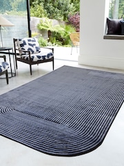 Asiatic Rugs Black Navy Kuza Shape Rug - Image 1 of 3