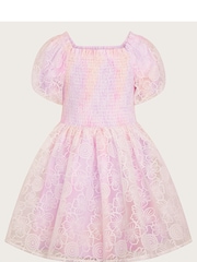 Monsoon Pink Unicorn Print 100% Cotton Dress - Image 3 of 5